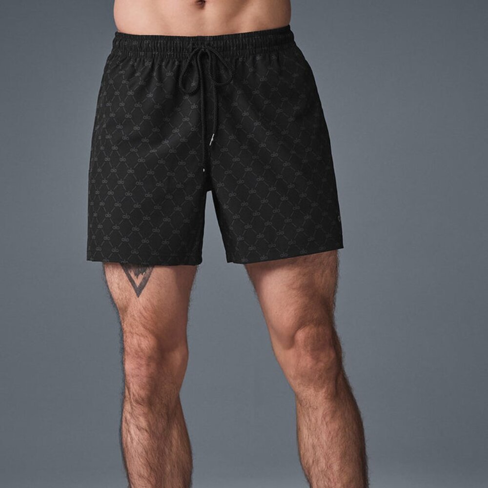 (L) Alo Yoga Men 7'' Diamond Circuit Short Anthracite/Black